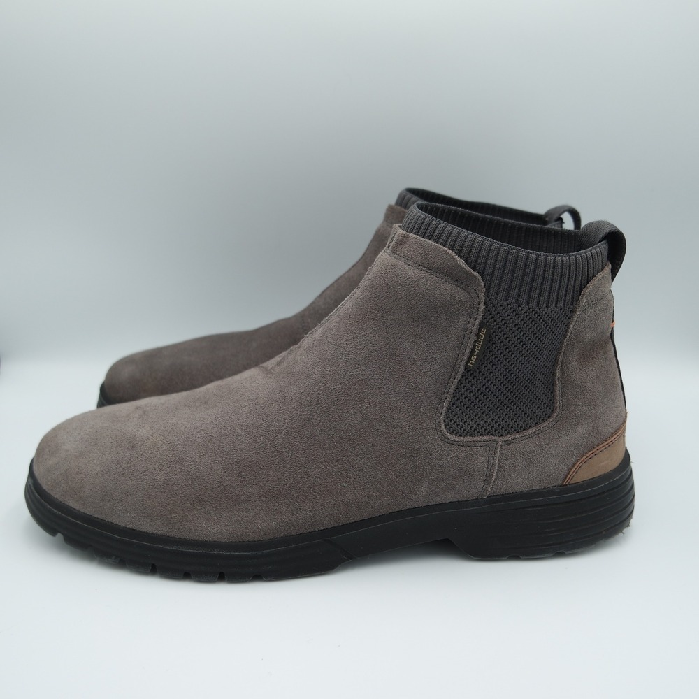 Hey Dude Scott Men's Suede Shadow Grey Slip On Chelsea Chukka Boots Size 12